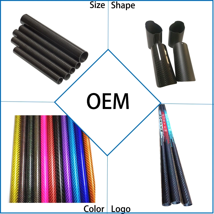 High Strength Custom Size 3K Square Carbon Fiber Tube Pipe