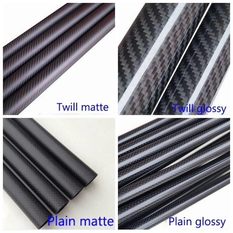 Customized 3mm Thick 2000mm Long Twill Matt Carbon Fiber Tube ID 9mm Od 15mm