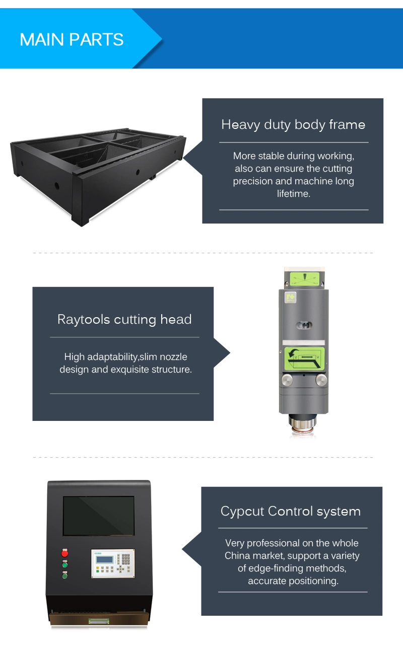 Powerful Speedy CNC Laser Cutting Machinery Tube Pipe Laser Cutter 1530 1000W Aluminum Laser Cutting Machine