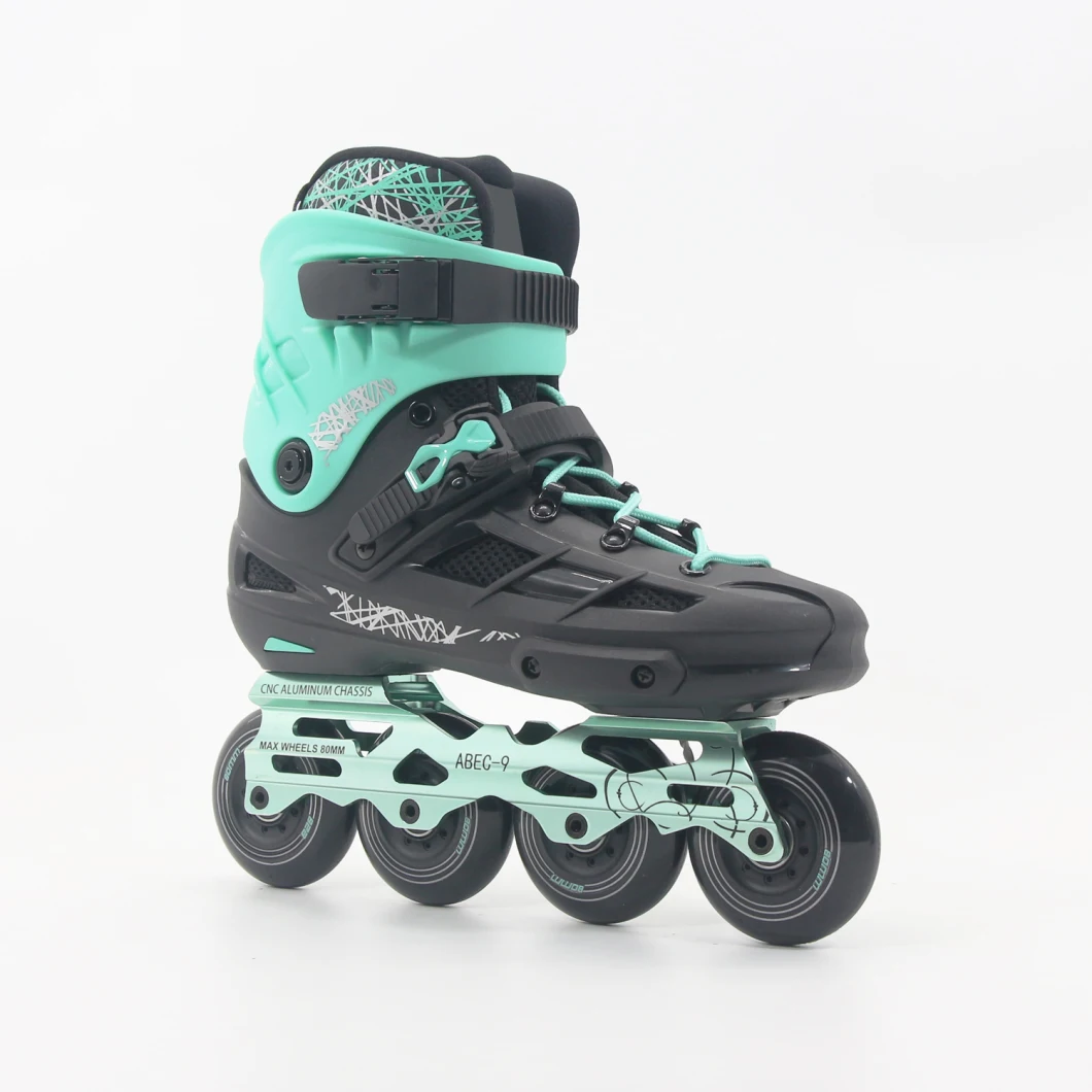 Professional Slalom Inline Skates Carbon Fiber Roller Skating Shoes Sliding Free Skating Black Blue