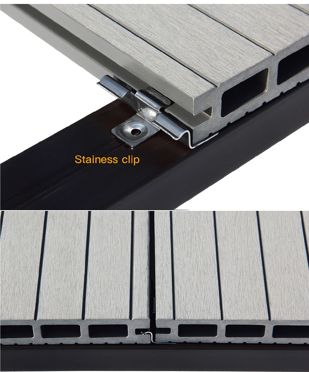 Wooden Grain Boards Exterior WPC Easyinstallation Composite Materials for Construction Decks