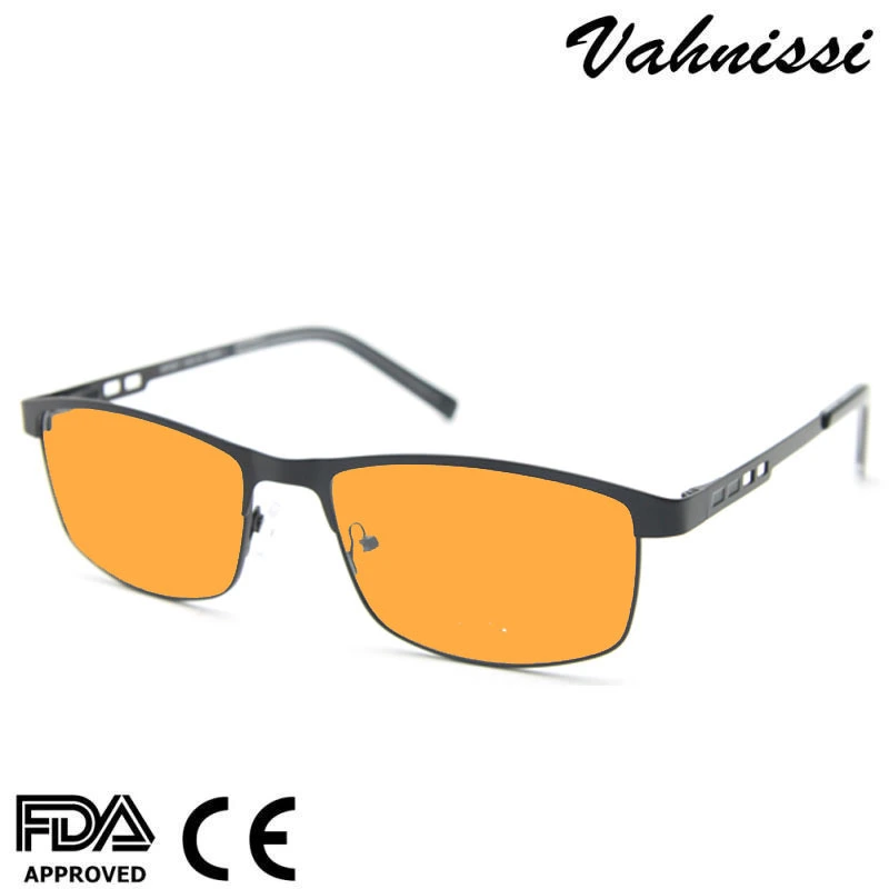 High Quality Rectangle Carbon Fiber Metal Anti Blue Light Eyeglasses for Men