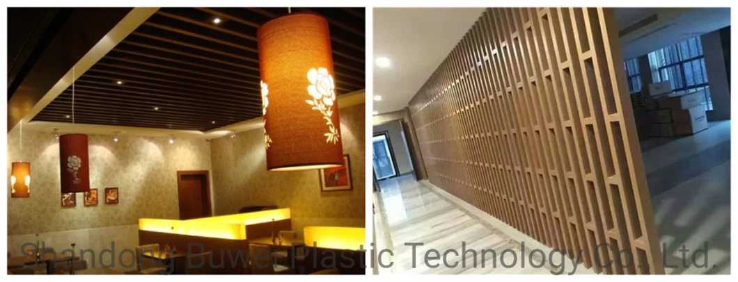 145*45mm/150*40mm/150*50mm WPC Square Tube Wooden Composite Partitions