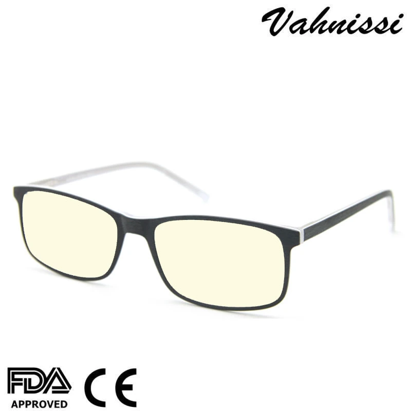 High Quality Rectangle Carbon Fiber Metal Anti Blue Light Eyeglasses for Men