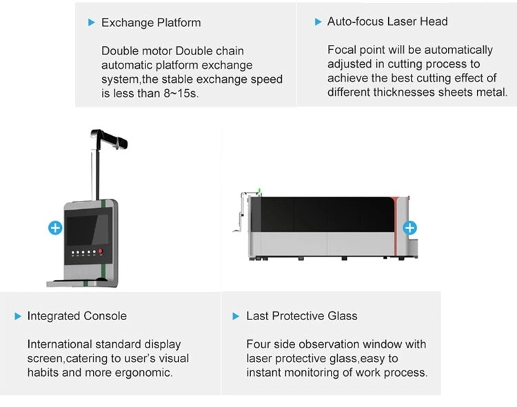 Leize Laser 1kw-10kw High Precision Fiber Laser Cutting Machine for Metal Cutting