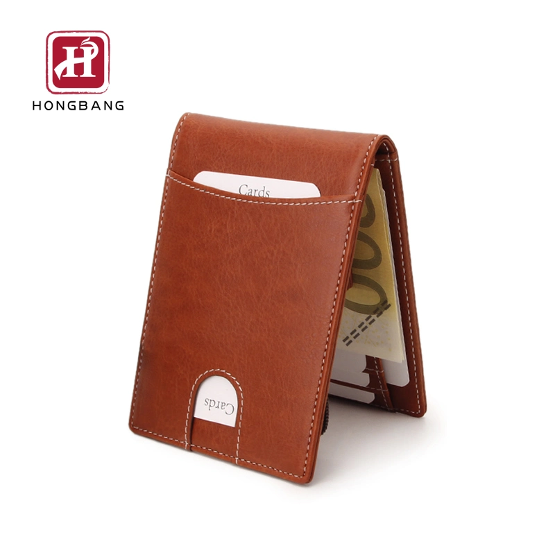 Superfine Fiber PU Synthetic Leather Mens RFID Blocking Wallet Flip Wallet