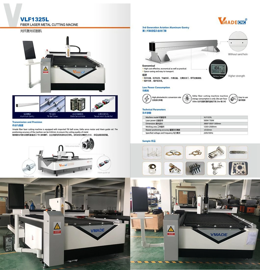 1325 CNC Sheet Metal Fiber Laser Cutting Machine Stainless Steel Carbon Steel Cutting Machine