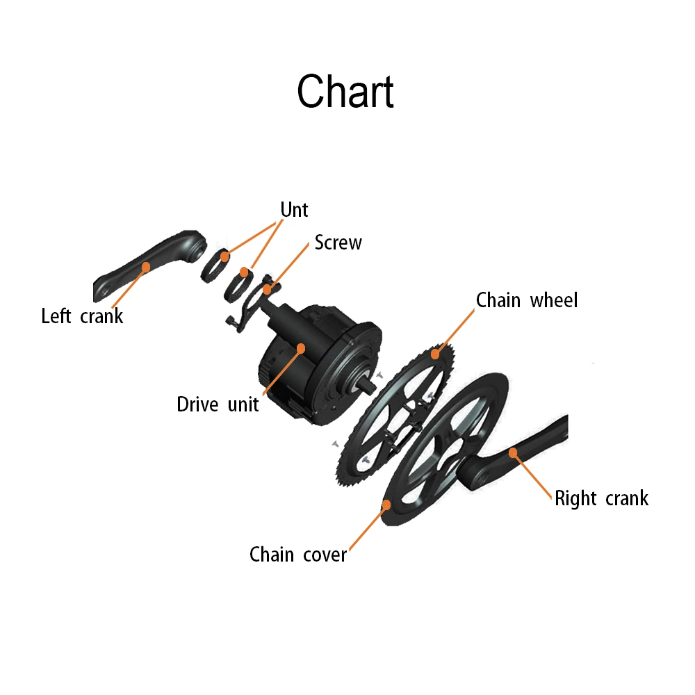 MID Crank Mount Bicycle Motor 250W Bafang Motor Kit