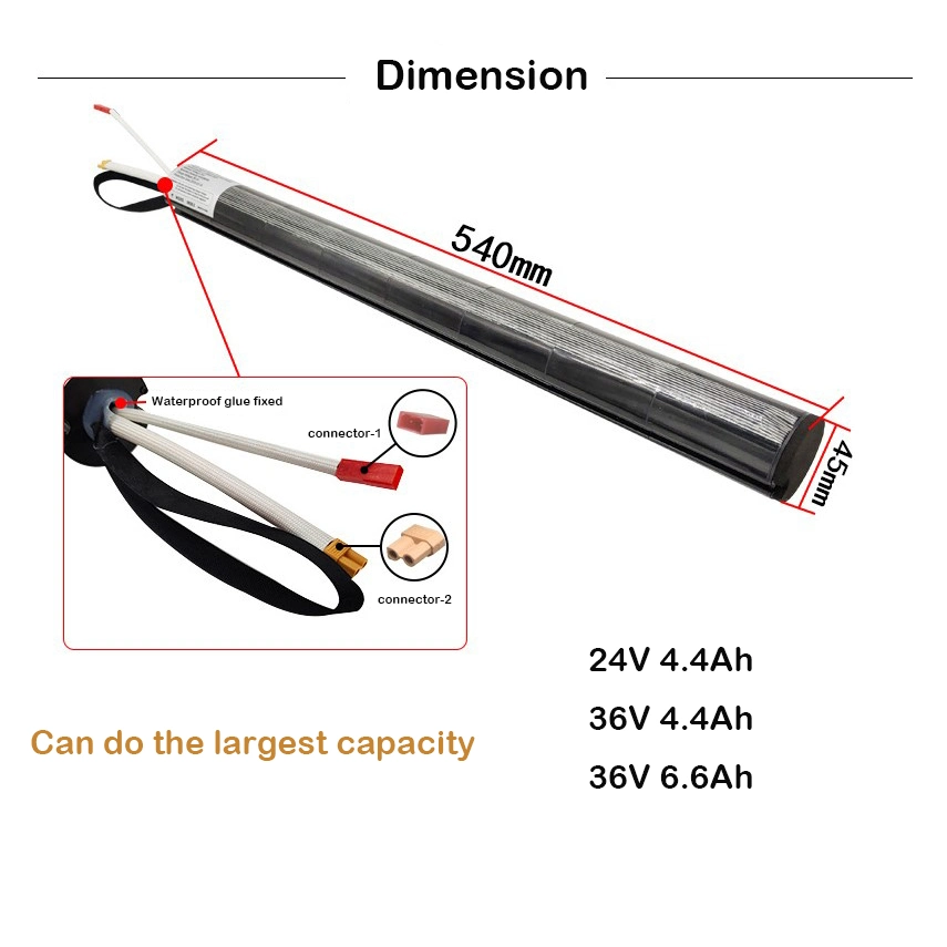 Custom 24V 10.5ah 10ah 8ah Carbon Fiber Electric Scooter Battery