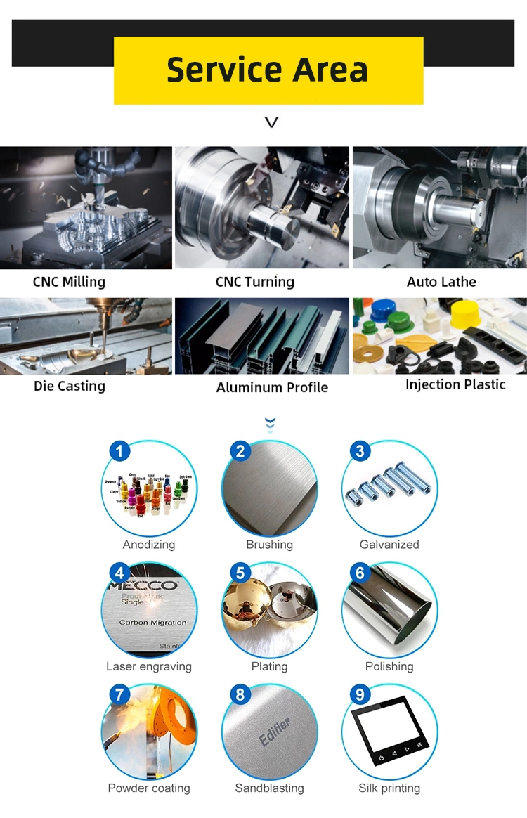 Custom Precison Anodizing Part 5 Axis CNC Machining Parts with Cutting Service