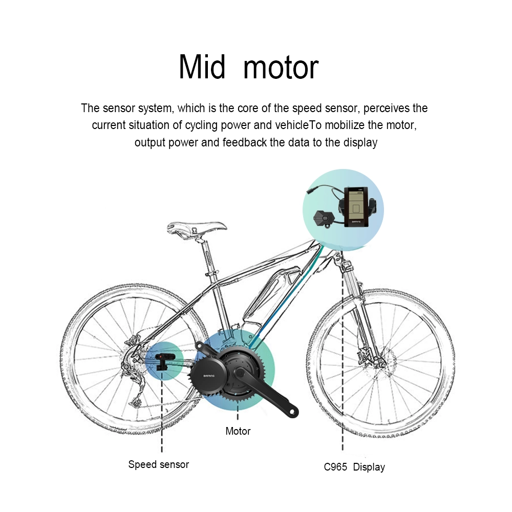 MID Crank Mount Bicycle Motor 250W Bafang Motor Kit