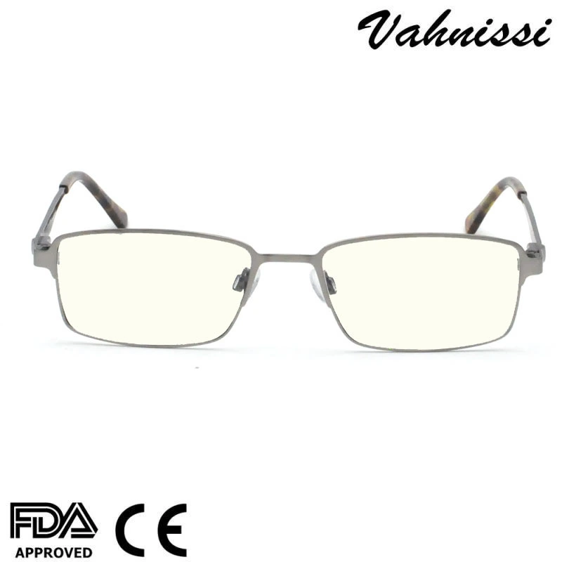 High Quality Rectangle Carbon Fiber Metal Anti Blue Light Eyeglasses for Men