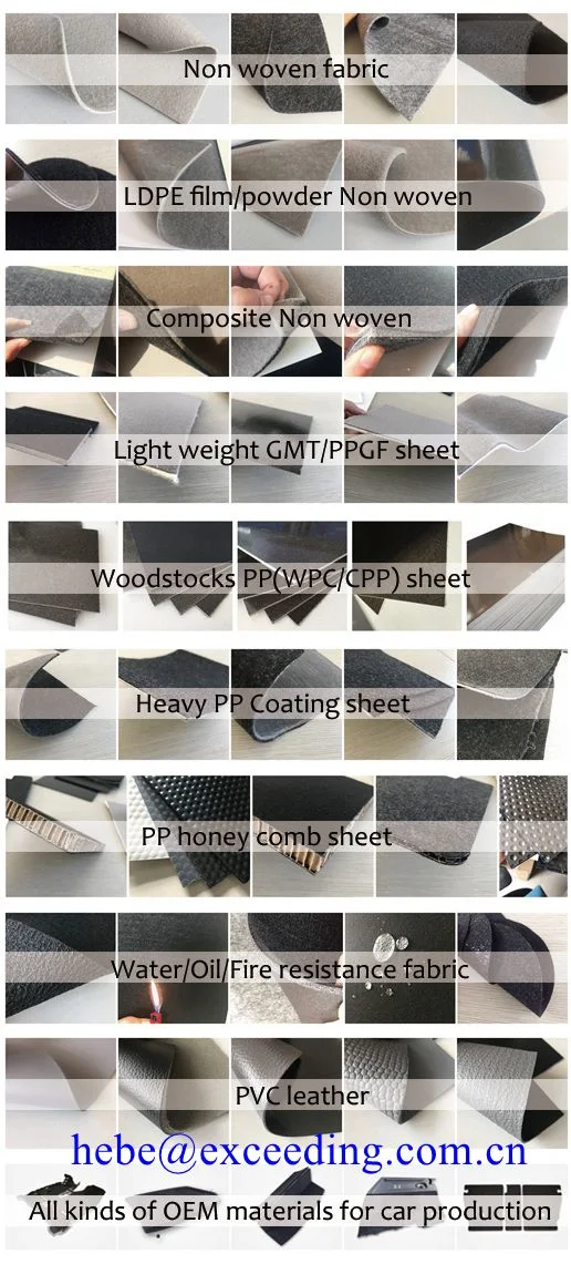 Pet Fleece Composite EVA PP EPDM for Auto Parts