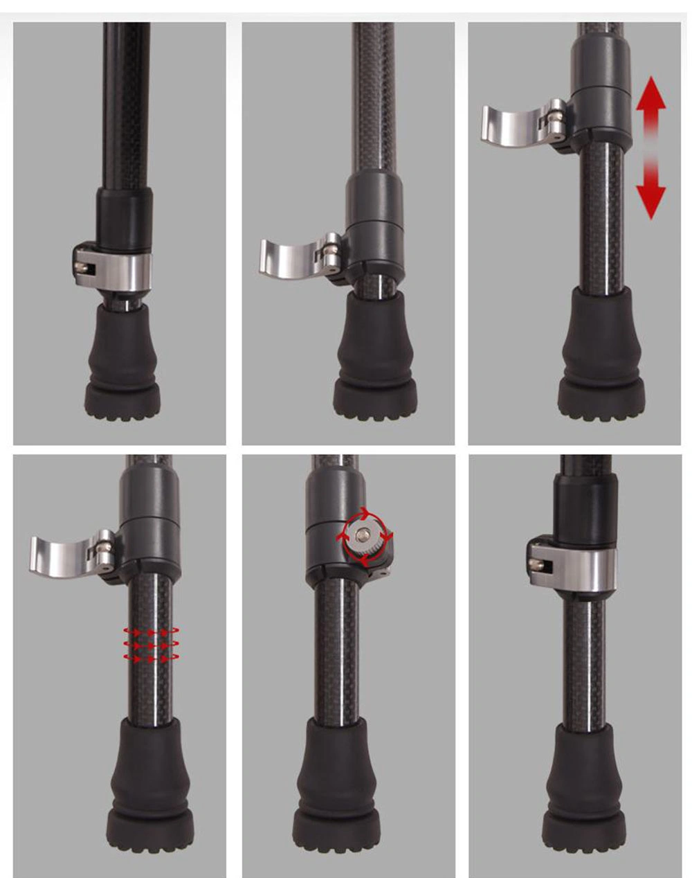 Medical Adjustable Carbon Fiber Folding Walking Cane