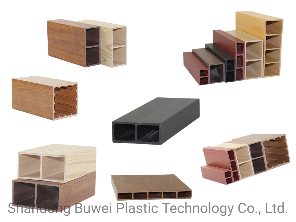 145*45mm/150*40mm/150*50mm WPC Square Tube Wooden Composite Partitions