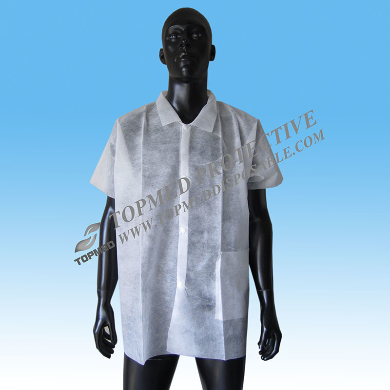 Nonwoven Cheap Disposable Lab Coats From China Factory of Topmed