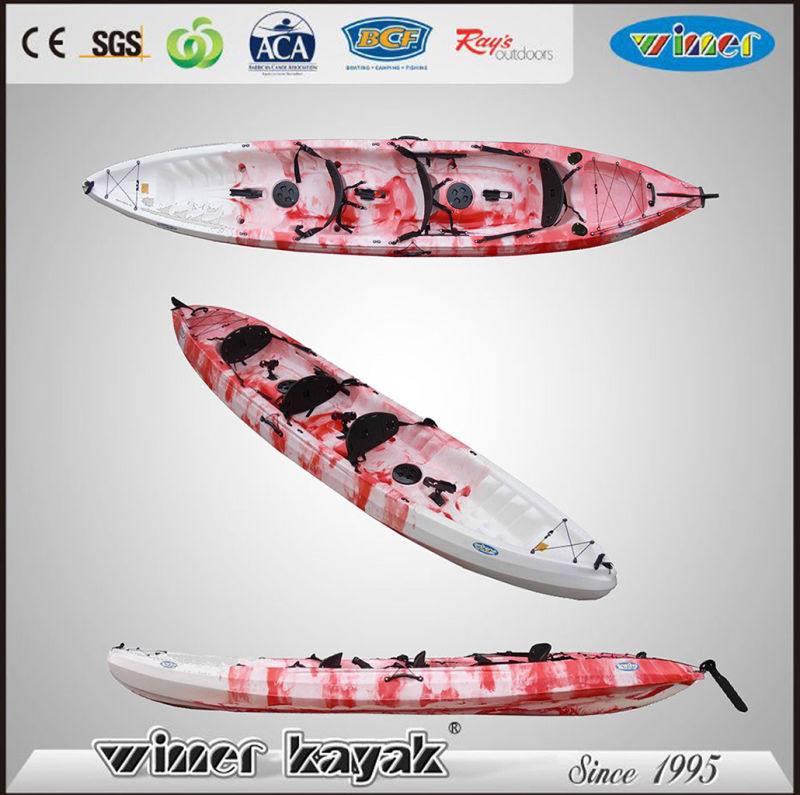 3 Seats Large Capacity Sit on Top Fishing Kayak