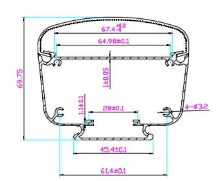 Aluminum Ceiling Batten 4FT 5FT 8FT IP65 LED Linear Light Tri-Proof Linear Light Fixture