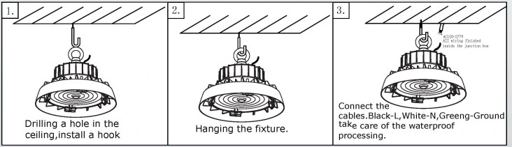 IP65 Meanwell 150W LED High Bay Light UFO Industrial Lighting High Bay Light