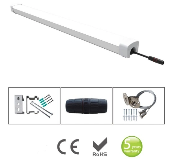 Aluminum Ceiling Batten 4FT 5FT 8FT IP65 LED Linear Light Tri-Proof Linear Light Fixture