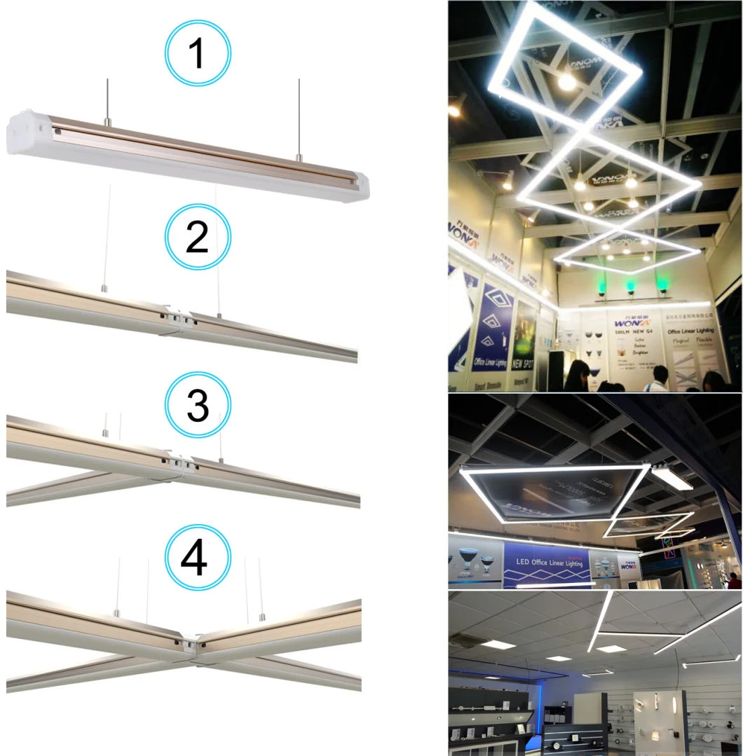 Suspended/Surface Mounted Commercial Engineering Office LED Linear Light