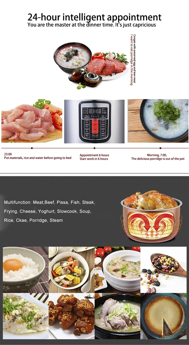 All Size Electric Pressure Cooker Almunium Non Stick Inner Pot Multi Electric Ring Pressure Cooker