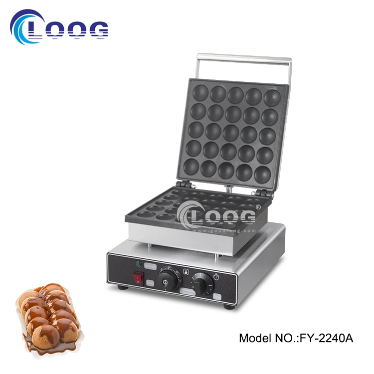 Commercial Non-Stick Pan Snack Waffle Baking Maker Restaurant Hotel Equipment Electric Flip Portable 25PCS Poffertje Dutch Pancake Making Machine Cake Grill