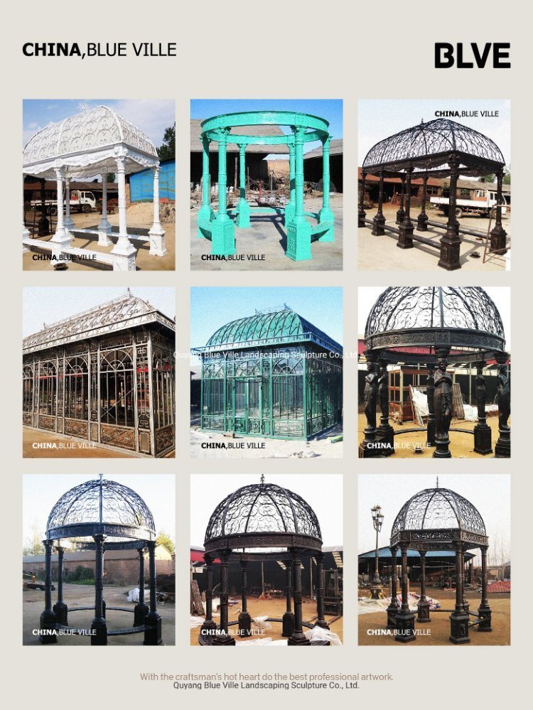 Manufacturer Iron Gazebo/Cast Iron Gazebo/Outdoor Antique Wrought Iron Gazebo Igc-01