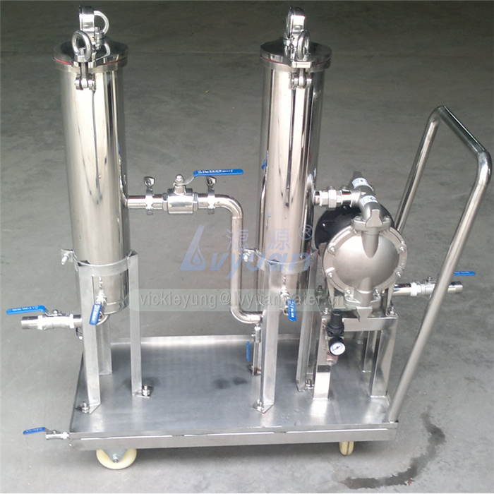 Reusable Water Purification Ss 304 316 Material Single Stainless Water Filter Housing Bag Filter System with Water/Air Pump