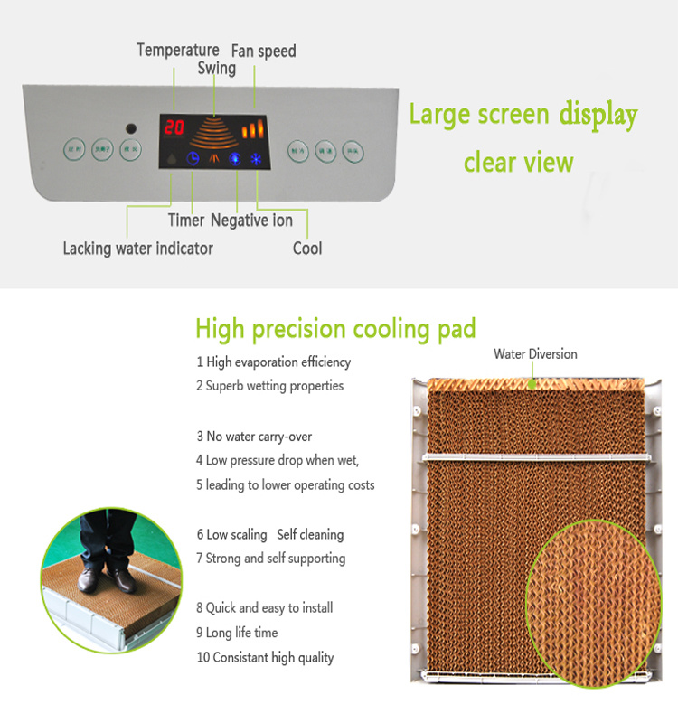 Jh168 Dust Filt Air Conditioner Fan Floor Standing Air Cooler
