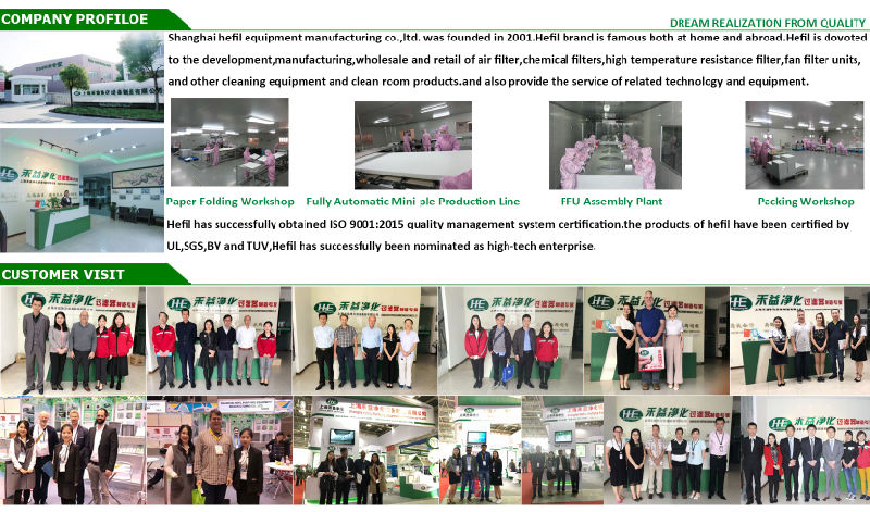 Factory Price Paper Separator Dust Filter, HEPA Filters H14