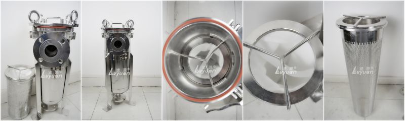 SS304 Food Grade Stainless Steel Bag Filter Housing/Water Bag Filter for Industrial Liquid Filtration