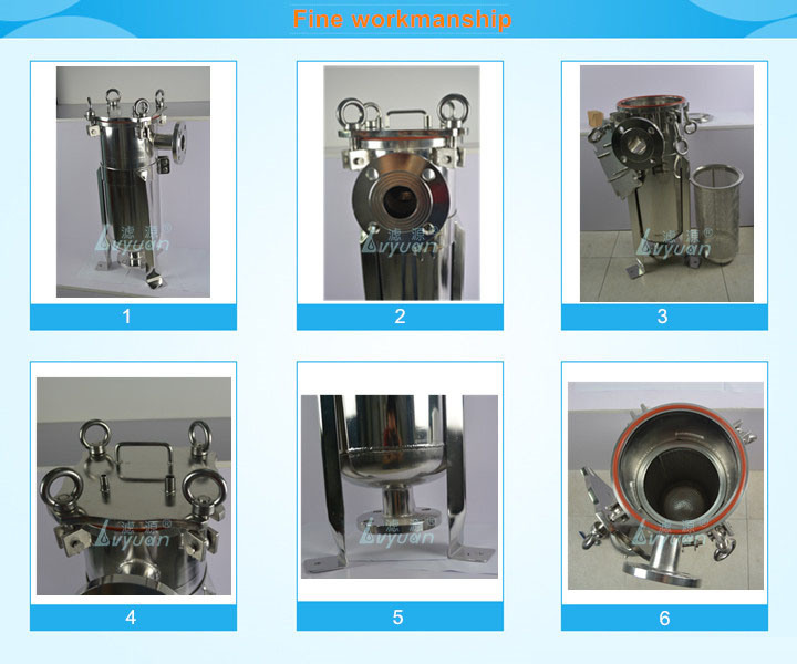 Industrial 304 Best Price Liquid Bag Filter Housing Single PP Bag Filter Housing for Beer Filtration