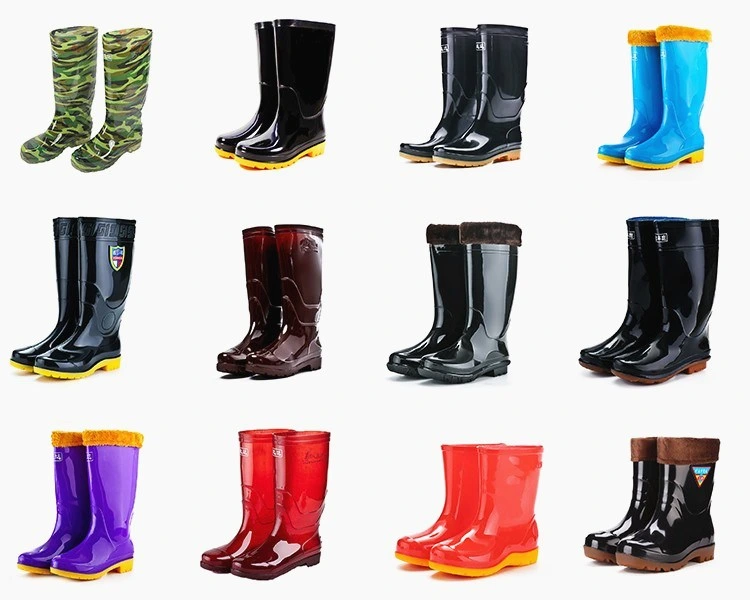 Rubber Rain Shoes PVC High Cut Waterproof Rain Boots