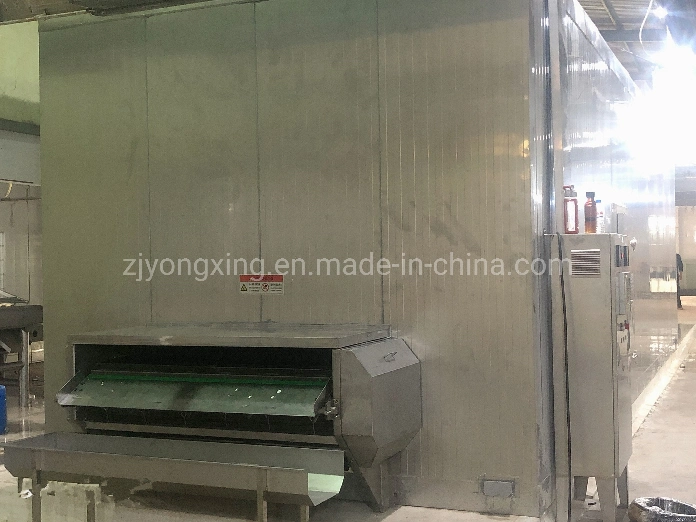 2000kg/H Frozen Food Tunnel Type Quick Freezing Machine/Blast Tunnel Freezer/Impact Tunnel Freezer