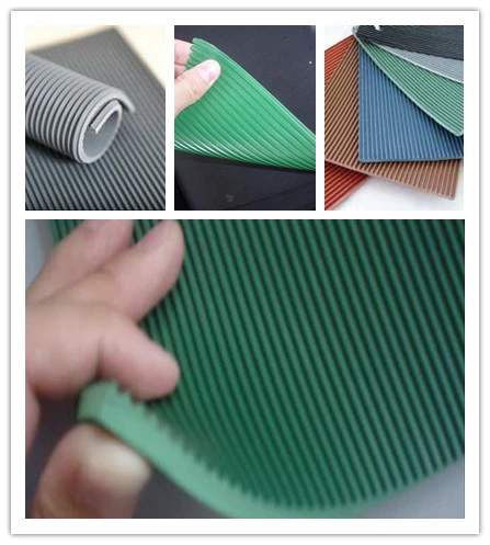 China Manufacture Matting Fine Fluted Ribbed Rubber Matting