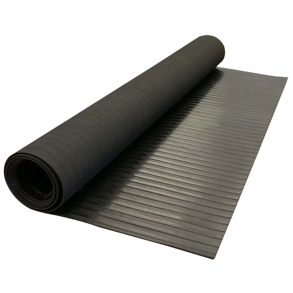 Anti-Slip Wide Ribbed Rubber Mats Flooring Sheets Rubber Mat