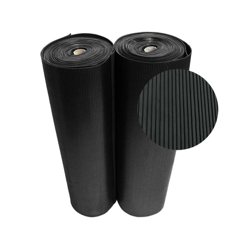 China Factory Supply Fine Ribbed Rubber Floor Matting