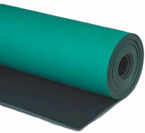 2mm Thickness ESD Rubber Mat Table Mat with Green Color