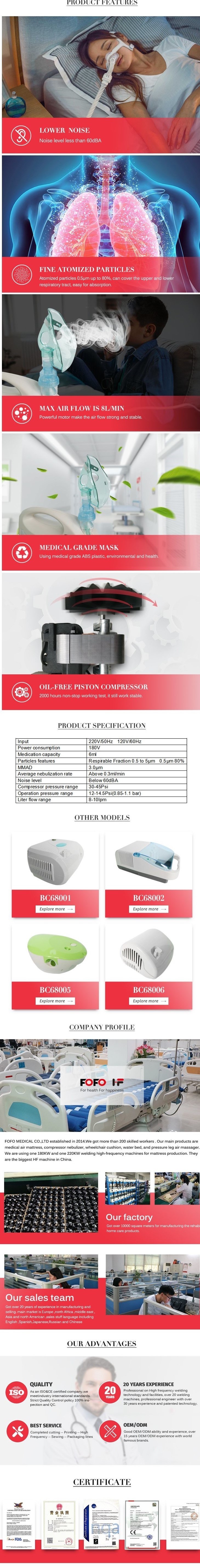 Respiratory Care Compressor Nebulizer Asthma Home Nebulizer Machine