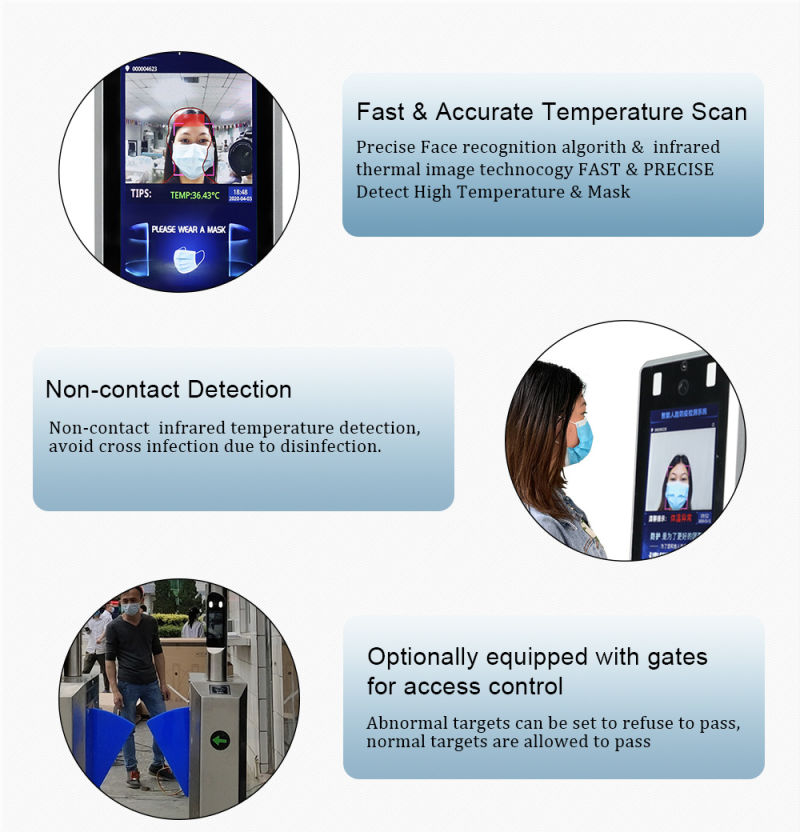 Portable Nursing Home Infrared Thermometer with Face Recognition Access Control