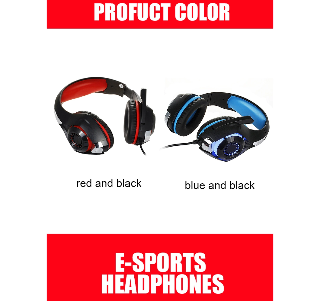 New Adjustable Light Weight Headphone Professional Pubg Gaming Headset for E-Sport Moving