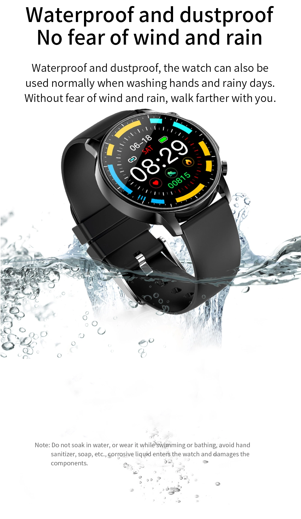 Waterproof Sport Smart Watch Smart Bracelet Blood Pressure Monitor Smart Fitness Tracker Smart Watch