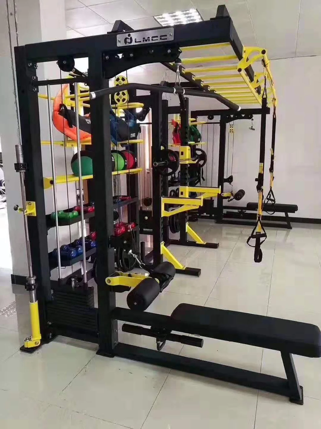 F9013 Commercial Home Multifunction Gym Fitness Equipment Crossfit Rig Rack Monkey Rig Multi Functional Power Rack Crossfit Rigs for Home Workout