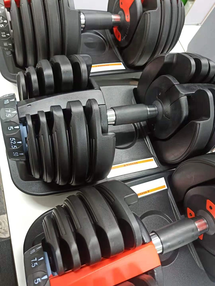 in Stock Adjustable Dumbbell 24kg 52.5lbs 40kg 90lbs Multi-Function Dumbbells Set & Rack