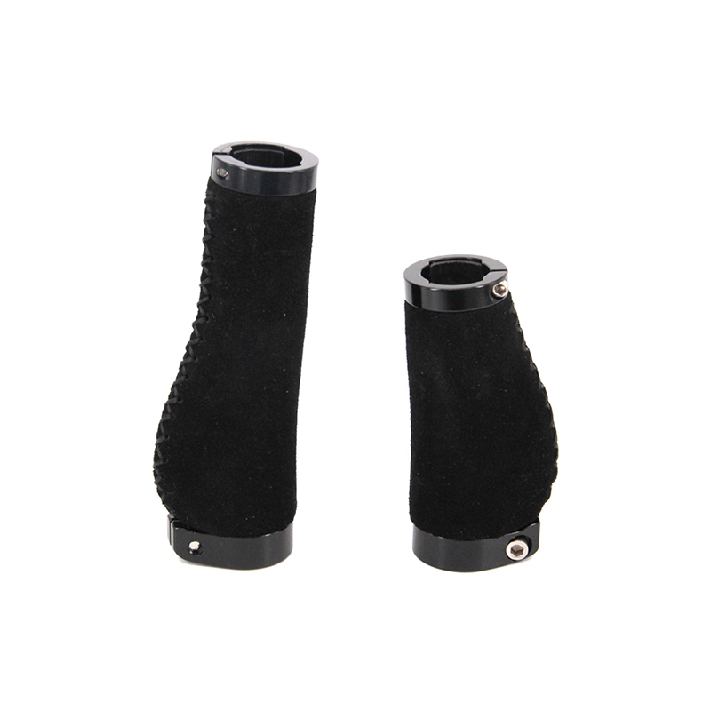 Leather Bicycle Grip Bike Grip Handlebar Grip with Locking (HGP-003)