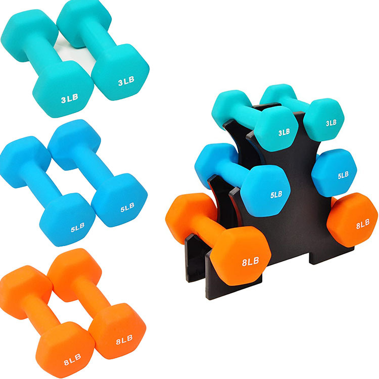 Home Fitness Adjustable 10kg 20kg 40kg Neoprene Dumbbells