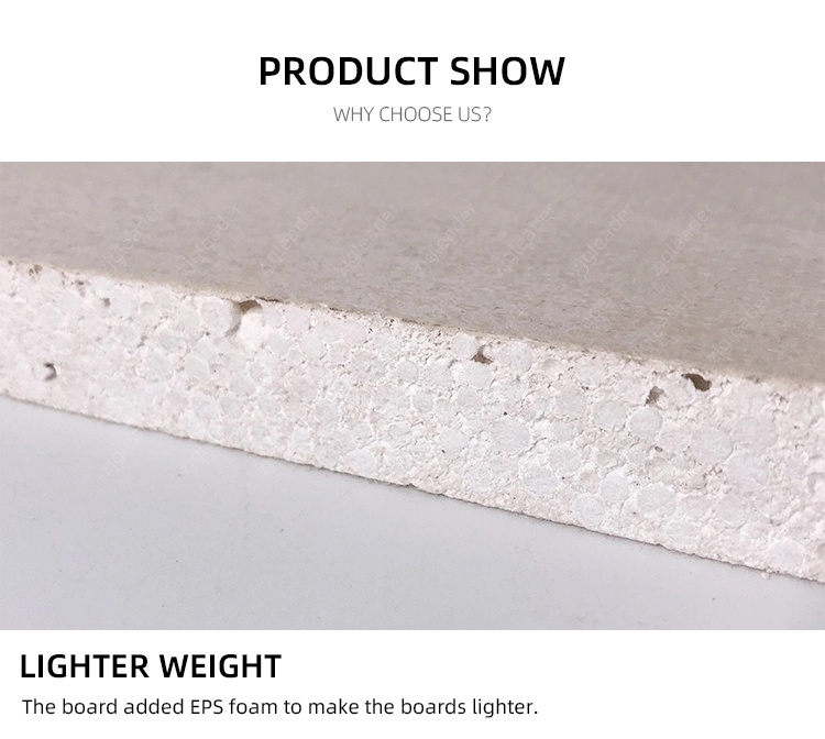 Zjgleader EPS Grey MGO Boards with Light Weight High Strength Fiber Cement