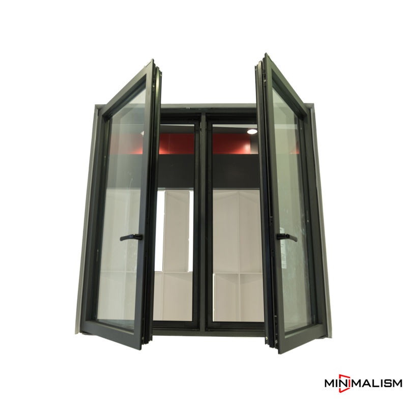 Aluminium Pushout Casement Aluminum Material Black Color for House