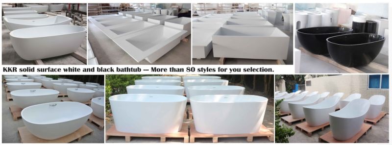 Solid Surface Bath/Rectangle Freestanding Bathtub/ Acrylic Solid Surface Bathtub